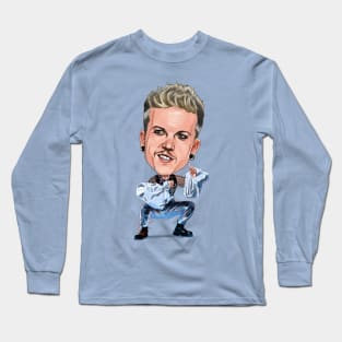 Baby Lasagna Caricature Long Sleeve T-Shirt